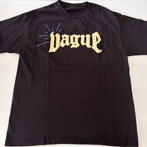 Vintage Vague Studios Streetwear Retro Logo Graphic Tee Black Size L